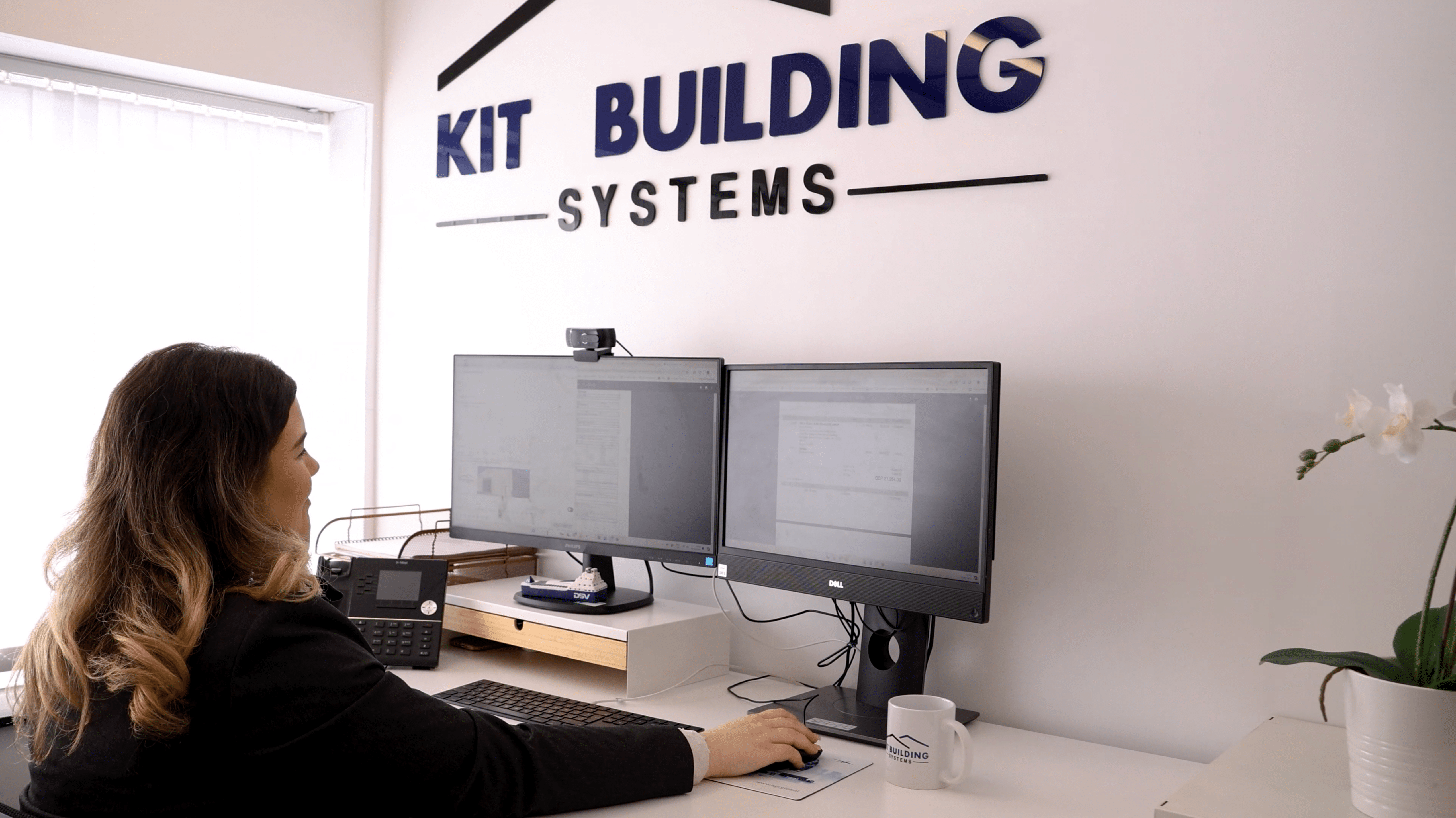 Woman working at desk