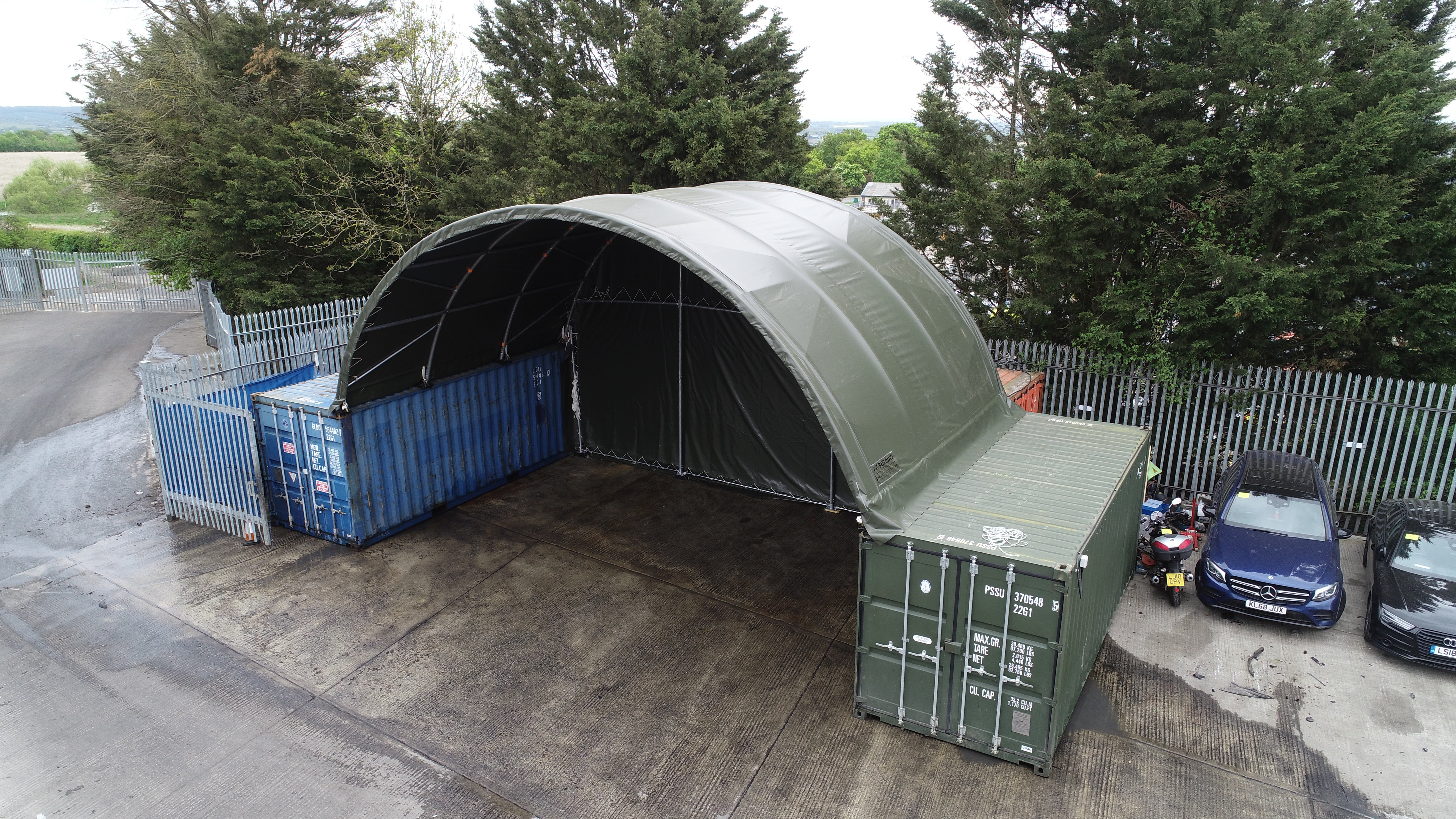 Container canopy shelter