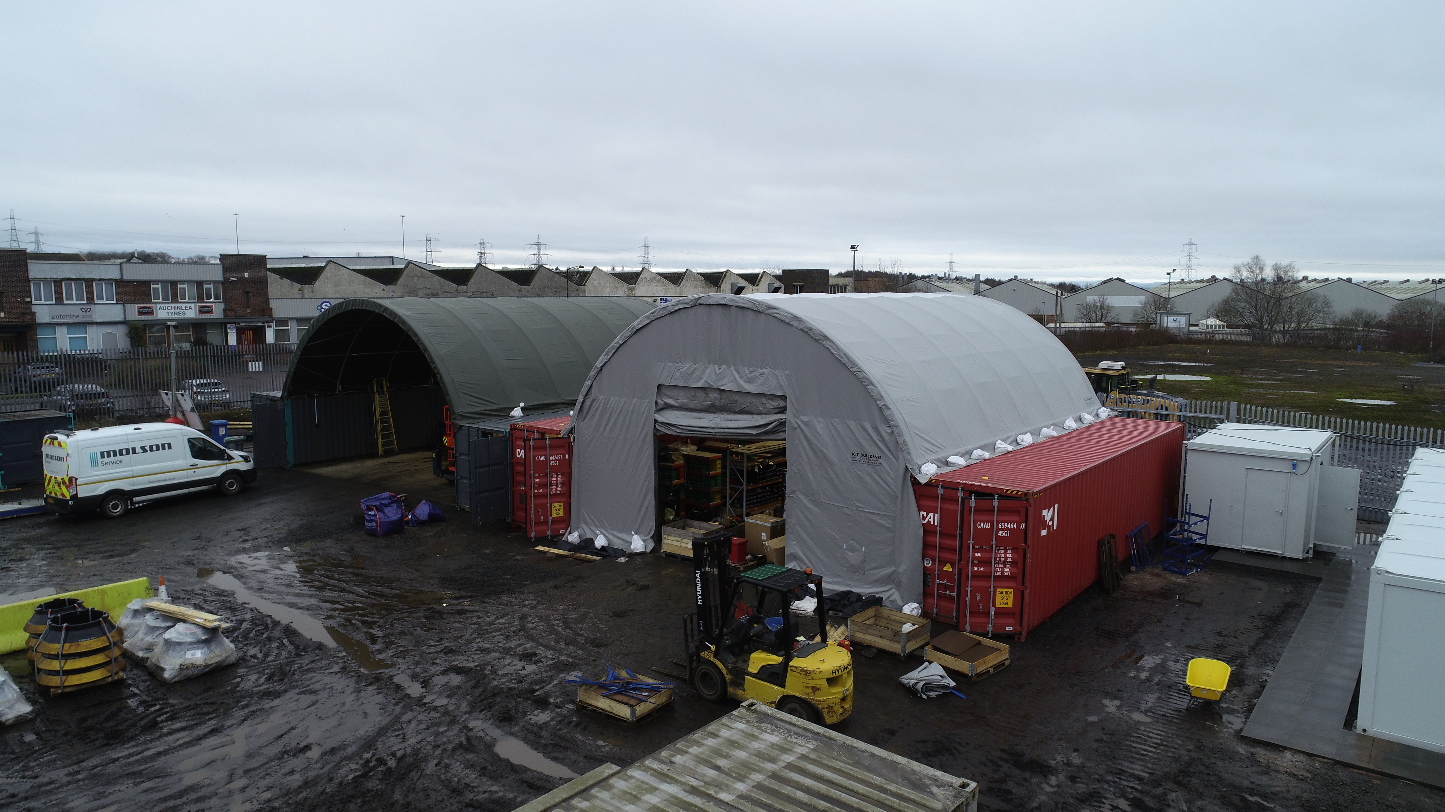 Hapësira 12m (40ft) | Tenda Kontejnerësh - 40ft x 12ft (12m x 4.5m)