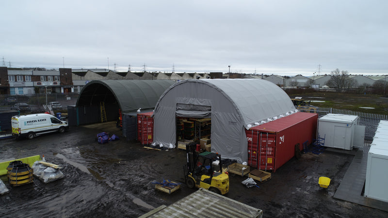Hapësira 12m (40ft) | Tenda Kontejnerësh - 40ft x 12ft (12m x 4.5m)
