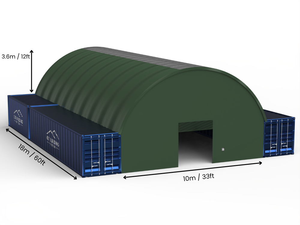 Hapësira 10m (33ft) | Tenda Kontejnerësh - 33ft x 12ft (10m x 3.6m)