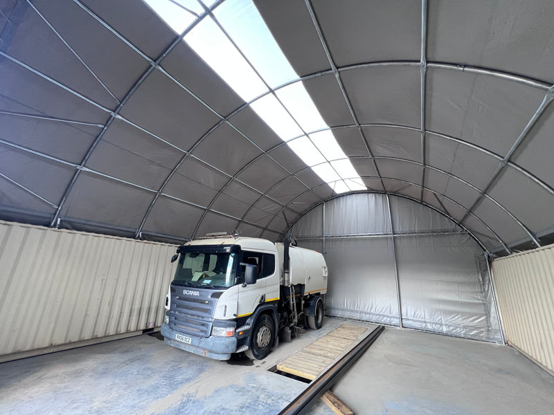 Hapësira 10m (33ft) | Tenda Kontejnerësh - 33ft x 12ft (10m x 3.6m)