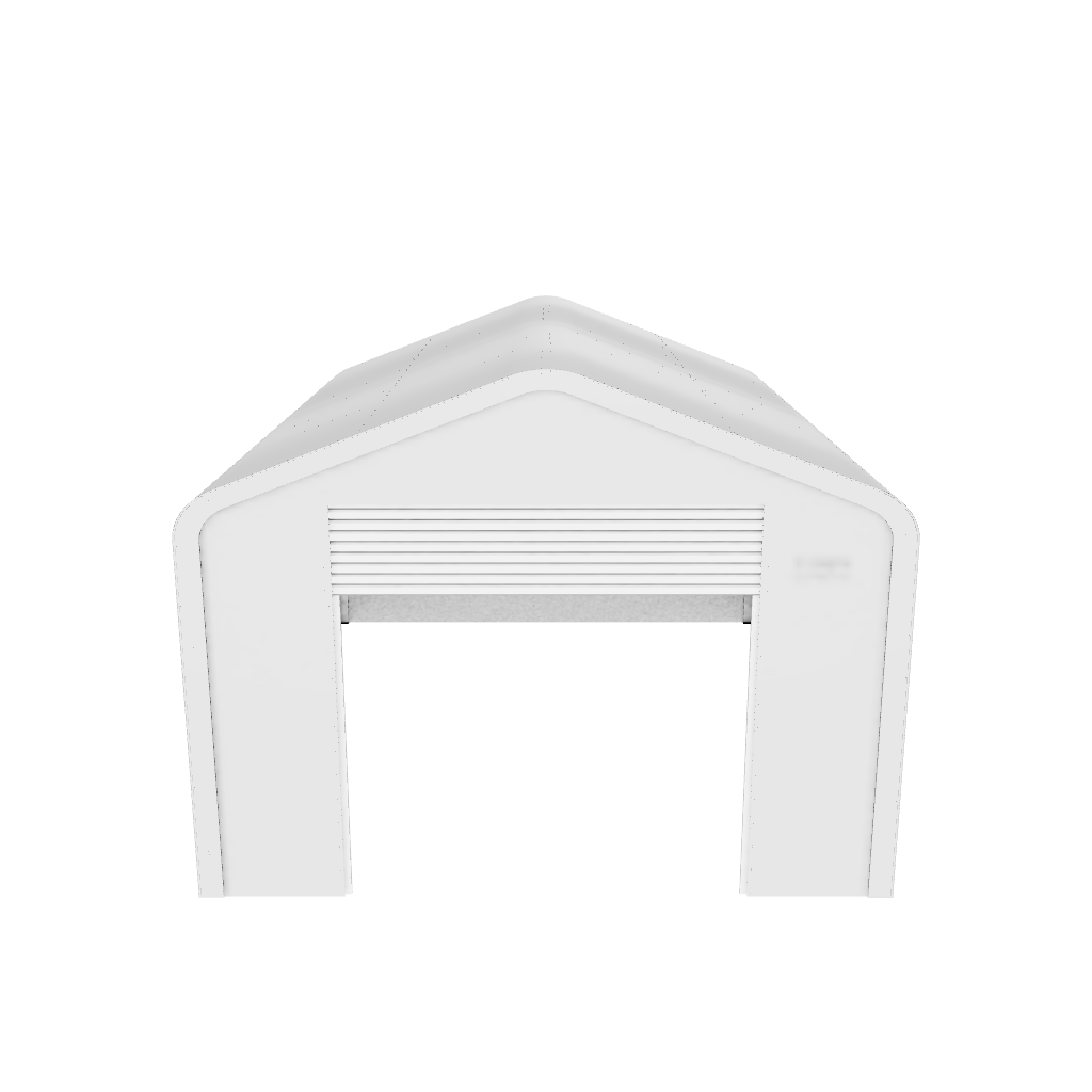 fabric structure with open entry