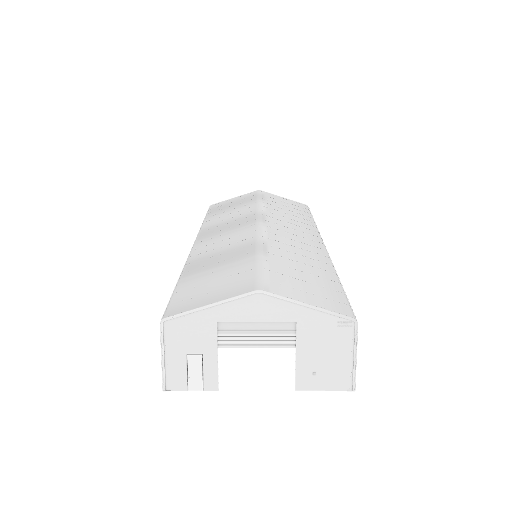 fabric structure with open entry